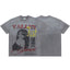 Vale Vintage Grey Washed‑Out Portrait Graphic Tee