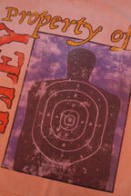 Vale Vintage Washed‑Orange Target Print Tee