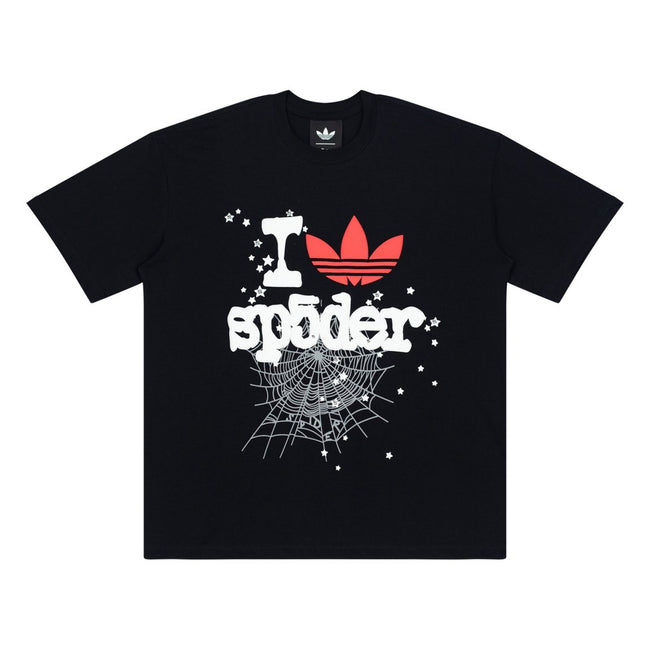 Adidas I‑Spider Web Graphic Black Short‑Sleeve T‑Shirt Main Image