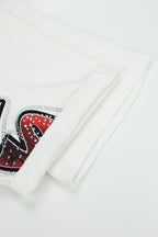 Vale White Cartoon Graphic Print Short‑Sleeve Tee