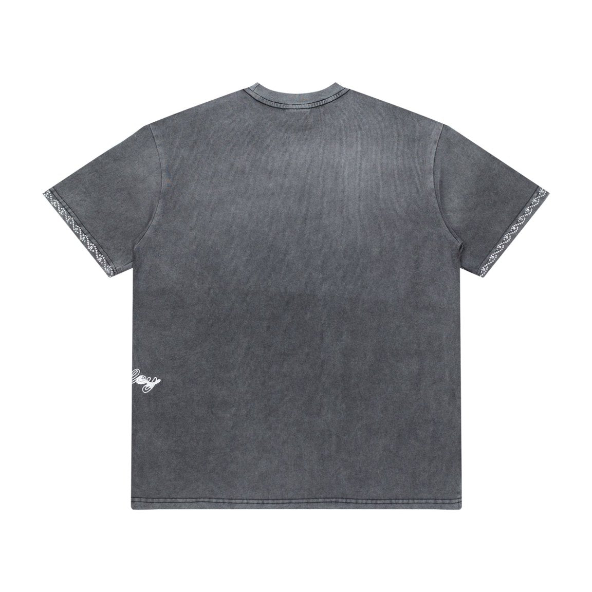 Vale Rhinestone Cross Vintage Wash Black Tee