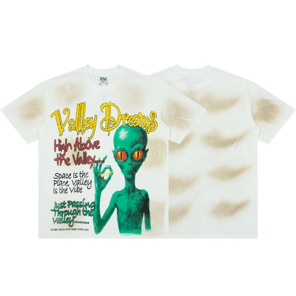 Vale Green Alien Tie‑Dye Graphic Tee