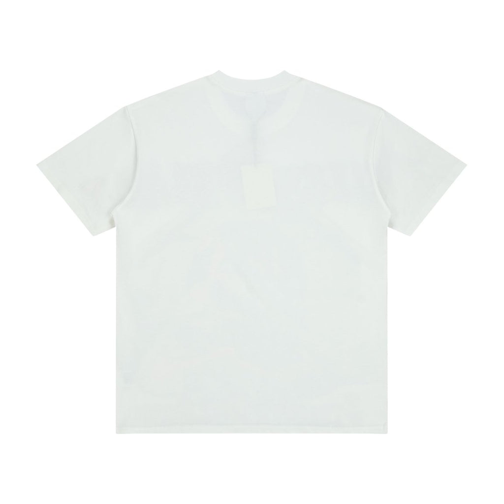 Vale White Cartoon Graphic Print Short‑Sleeve Tee