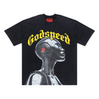 Godspeed Alien Portrait Graphic Black Tee