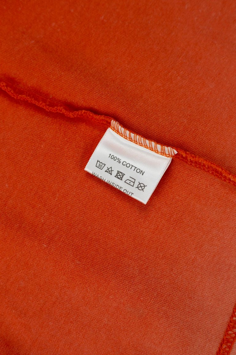 Vale Vintage Washed‑Orange Target Print Tee