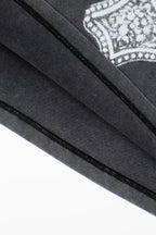Vale Rhinestone Cross Vintage Wash Black Tee
