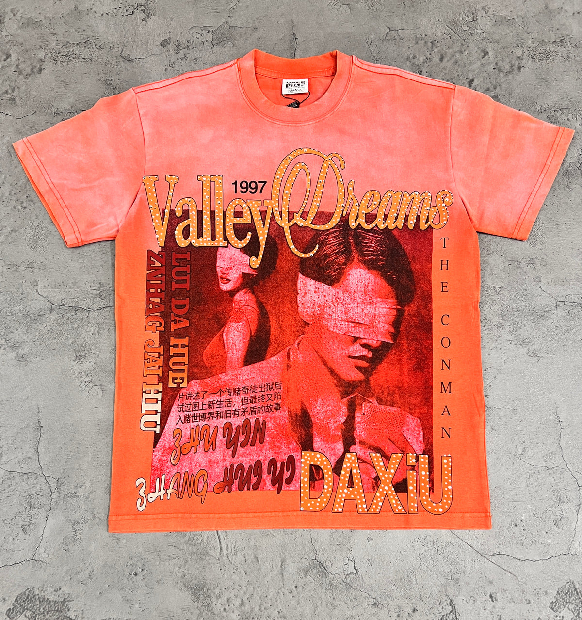 Vale Orange Wash Valley Dreams Portrait Graphic Tee