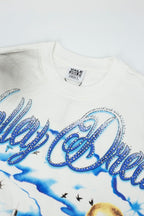 Vale Smoke‑Wash Blue Letter Portrait Tee