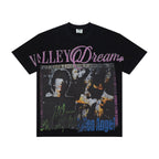 Vale Valley Dreams Vintage Portrait Print Black Tee