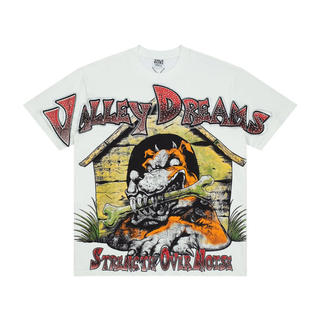 Vale White Cartoon Graphic Print Short‑Sleeve Tee Main Image