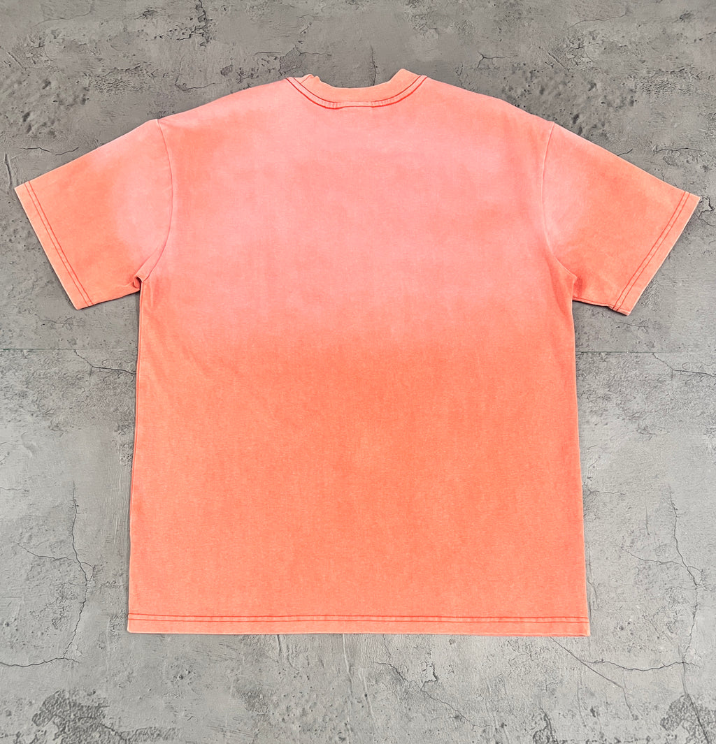 Vale Vintage Washed‑Orange Target Print Tee
