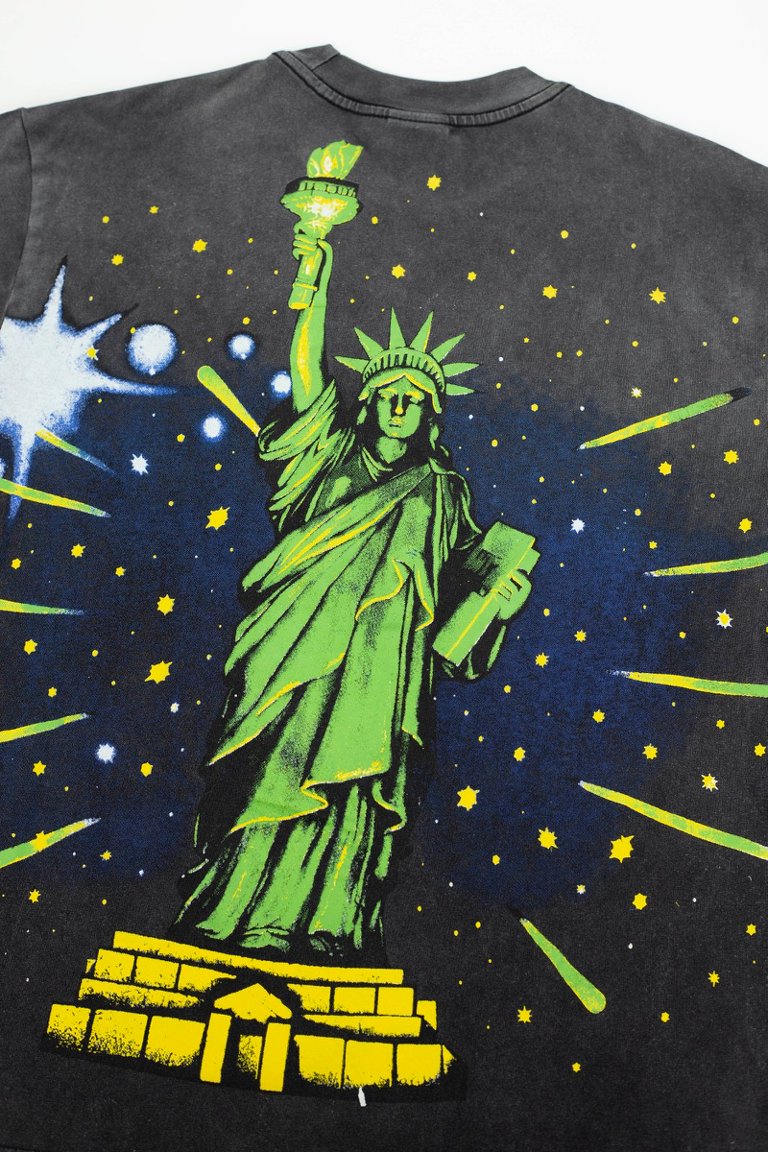 Vale Statue‑of‑Liberty Graphic Black Tee