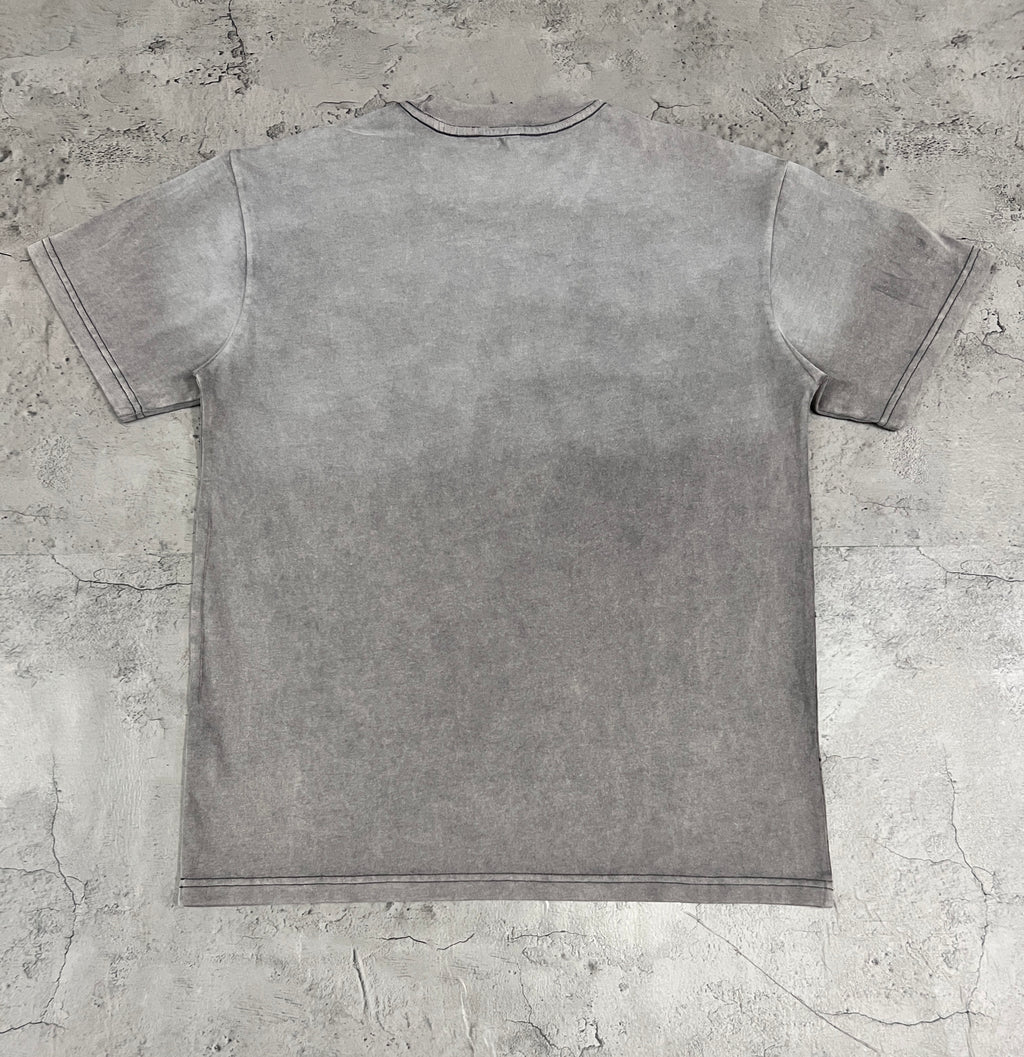 Vale Vintage Grey Washed‑Out Portrait Graphic Tee