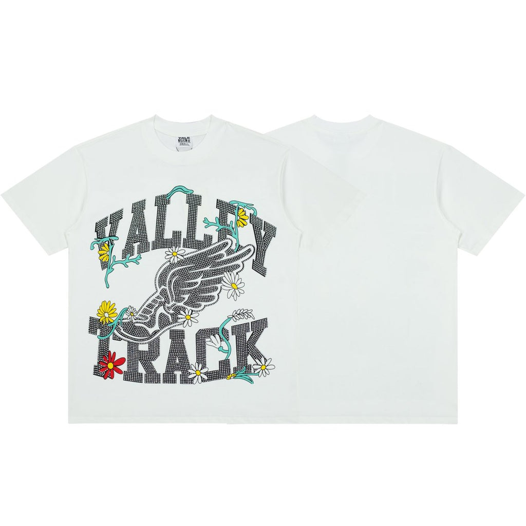 Vale Valley Track Eagle Floral Print Tee