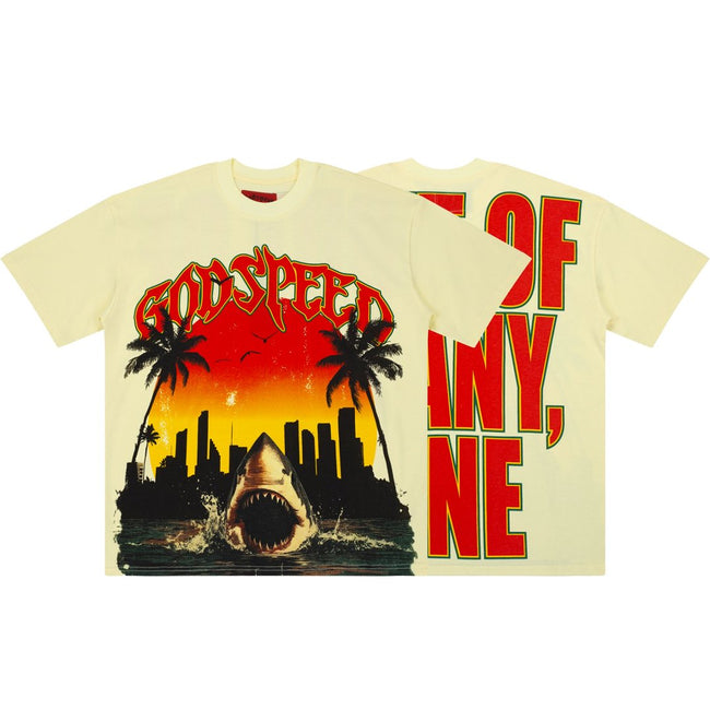 Godspeed Shark Sunset Graphic Tee Hover Image