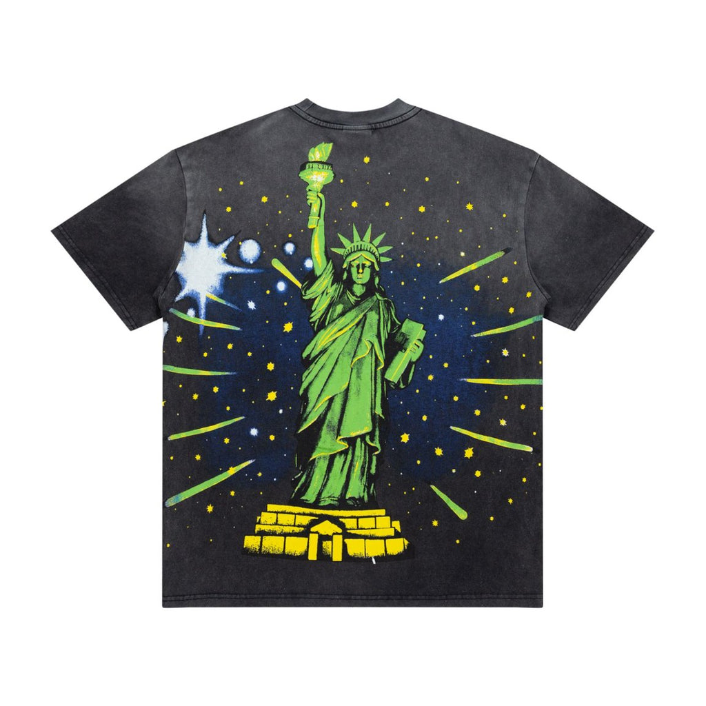 Vale Statue‑of‑Liberty Graphic Black Tee