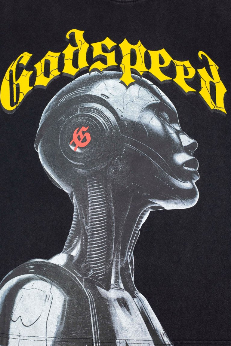 Godspeed Alien Portrait Graphic Black Tee