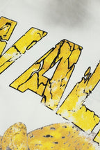 Vale Yellow Skull Smoke‑Wash Graphic Tee