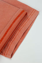 Vale Vintage Washed‑Orange Target Print Tee