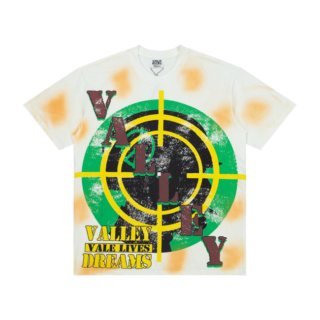 Vale Target‑Print Orange Wash Graphic Tee Main Image