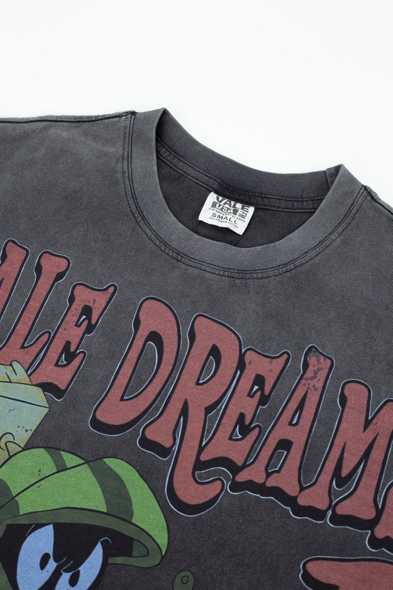Vale Dreams 1997 Tour Cartoon Graphic Black Tee