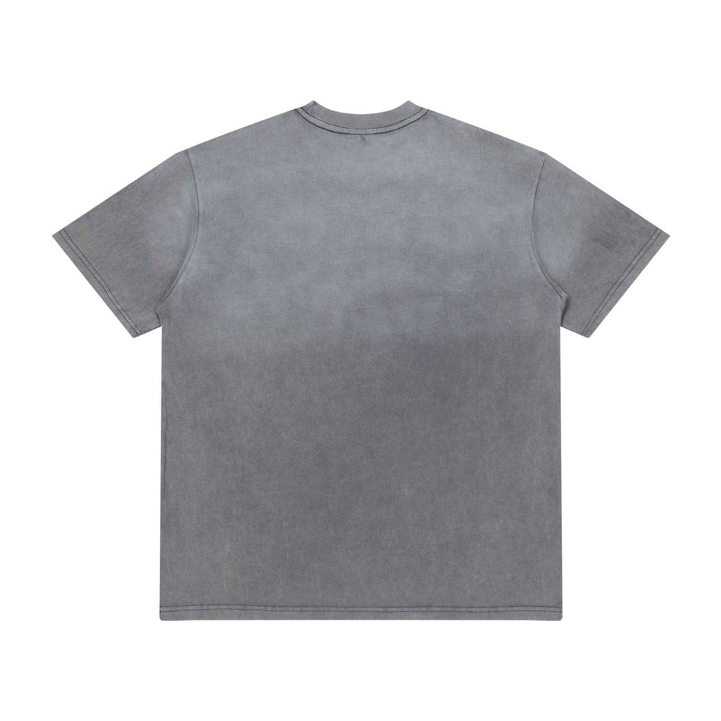 Vale Vintage Grey Washed‑Out Portrait Graphic Tee