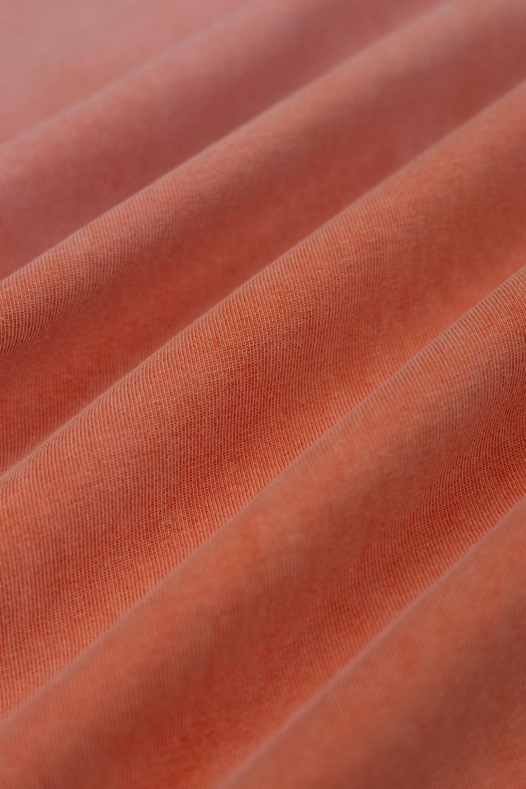Vale Vintage Washed‑Orange Target Print Tee