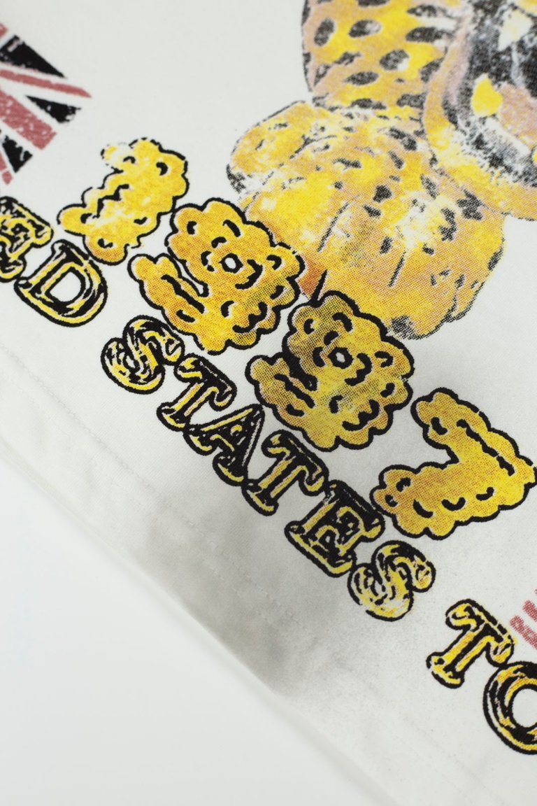 Vale Yellow Skull Smoke‑Wash Graphic Tee