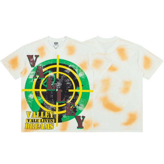 Vale Target‑Print Orange Wash Graphic Tee Hover Image
