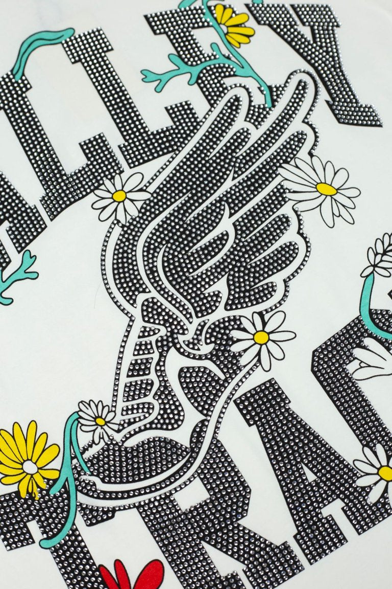 Vale Valley Track Eagle Floral Print Tee