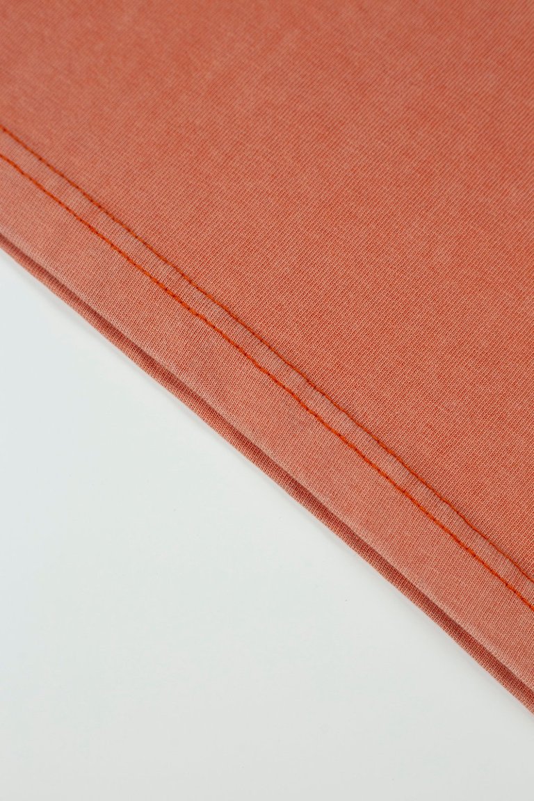 Vale Vintage Washed‑Orange Target Print Tee