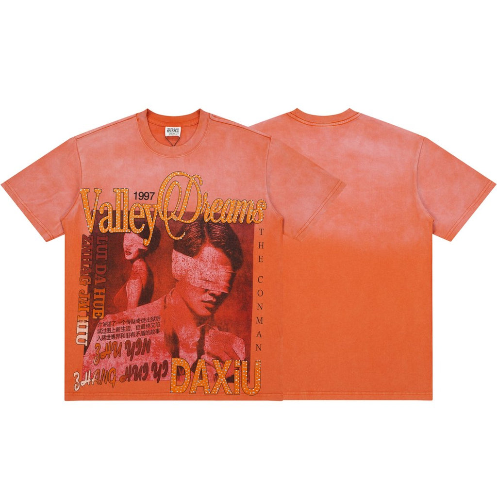Vale Orange Wash Valley Dreams Portrait Graphic Tee