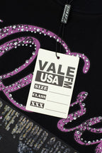 Vale Valley Dreams Vintage Portrait Print Black Tee